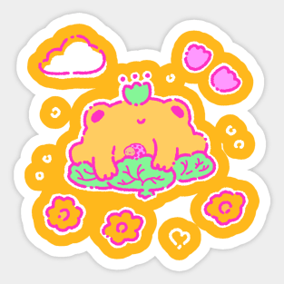 Yellow frog Sticker